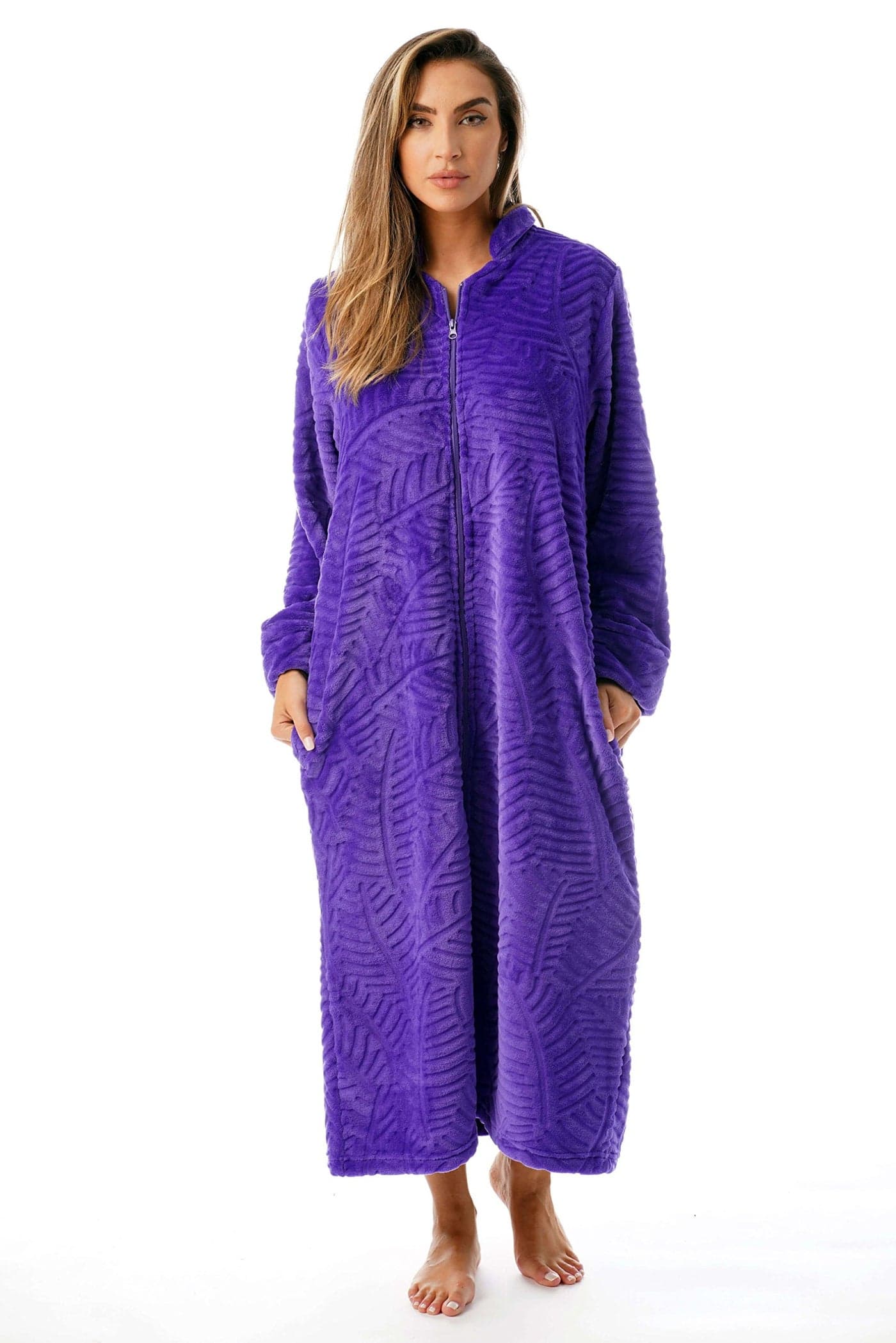 Just Love Plush Zipper Lounger Robe 6729PURM