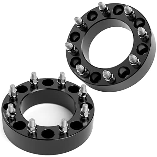 KSP 2 inch 8x180 Wheel Spacers for 2011-2024 Chevy Silverado 2500 2500HD 3500HD GMC Sierra 2500HD 3500HD, 50.8mm 8x180 to 8x180 Forged Lug Centric Wheel Adapters 130mm Hub Bore with M14x1.5 Studs