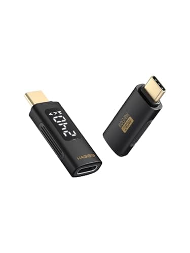Hagibis LED Display USB C Adapter 240W 80Gbps 8K60Hz USB4 V20 Connecter for Thunderbolt 43 iPhone 16 15 Pro Max Current Voltage Fast Charging Monitoring Display Tester Detector AA20