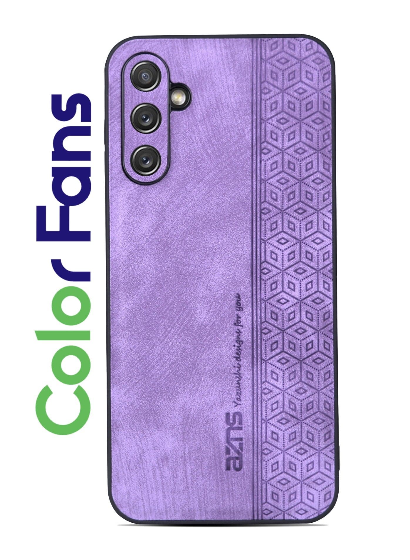 For Samsung A54 5G Case PU Leather Coated TPU Drop-proof Smart Phone Cover Purple