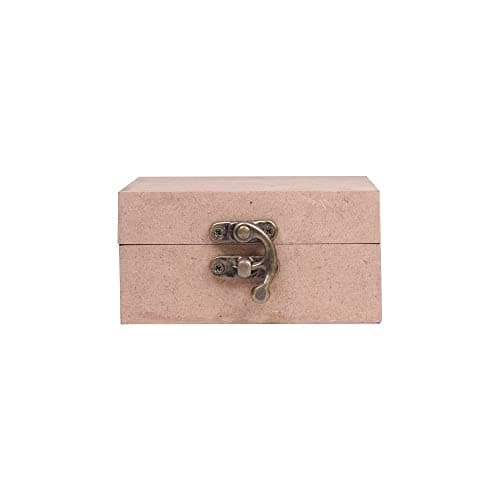 Little Birdie MDF Box With Latch Square 4 x 4 x 2 inch 5.5mm Thick