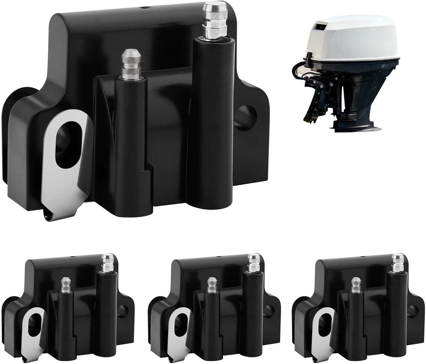 HQPASFY Ignition Coil Pack 4pcs Replacement for Johnson Evinrude Outboard Engines