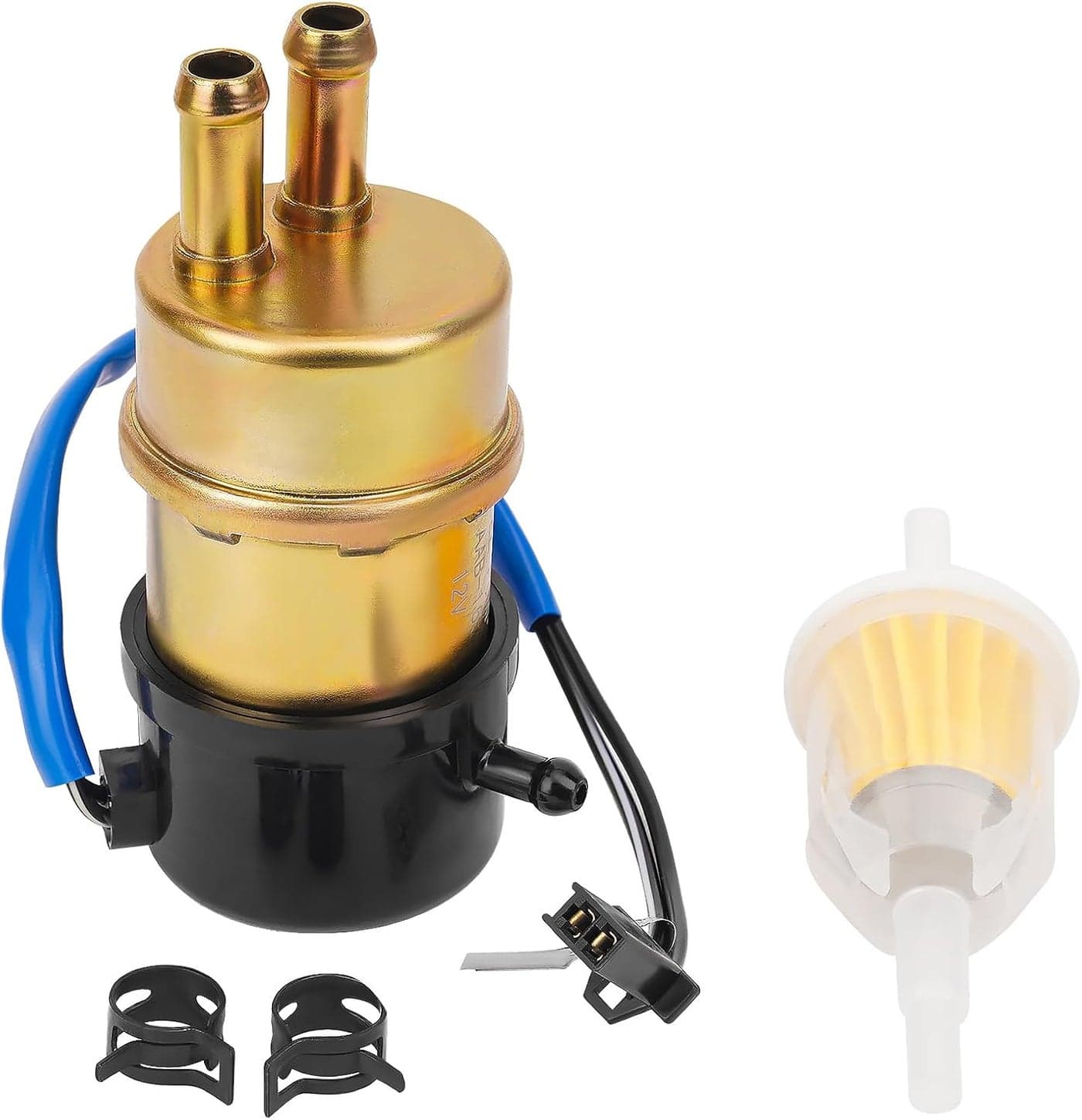 Road Passion 12V 55LPH Electric Fuel Pump for Yamaha YZF R1 (1998-2005), YZF R1 T/C Raven (2005), YZF R6 (1999-2002)