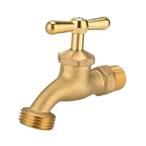 EFIELD Outdoor Garden Hose Faucet/Valve 1/2" Male NPT Inlet ×3/4" Male GHT Threaded Garden Hose Outlet/Connector,(BIBCOCK001)