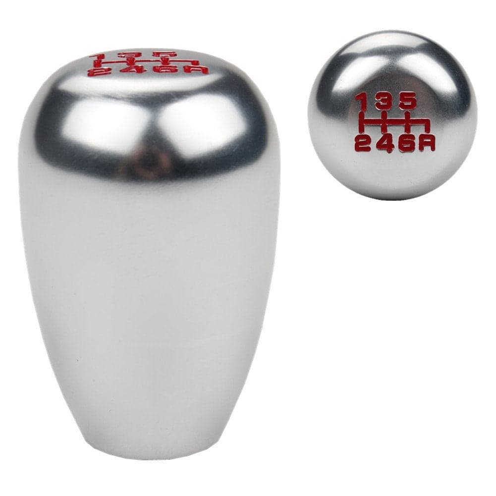 DEWHEL JDM Racing Type R Style 6 Speed 6MT Manual Gear Stick Shift Knob Compatible with Honda Civic Accord S2000 Acura Integra Silver