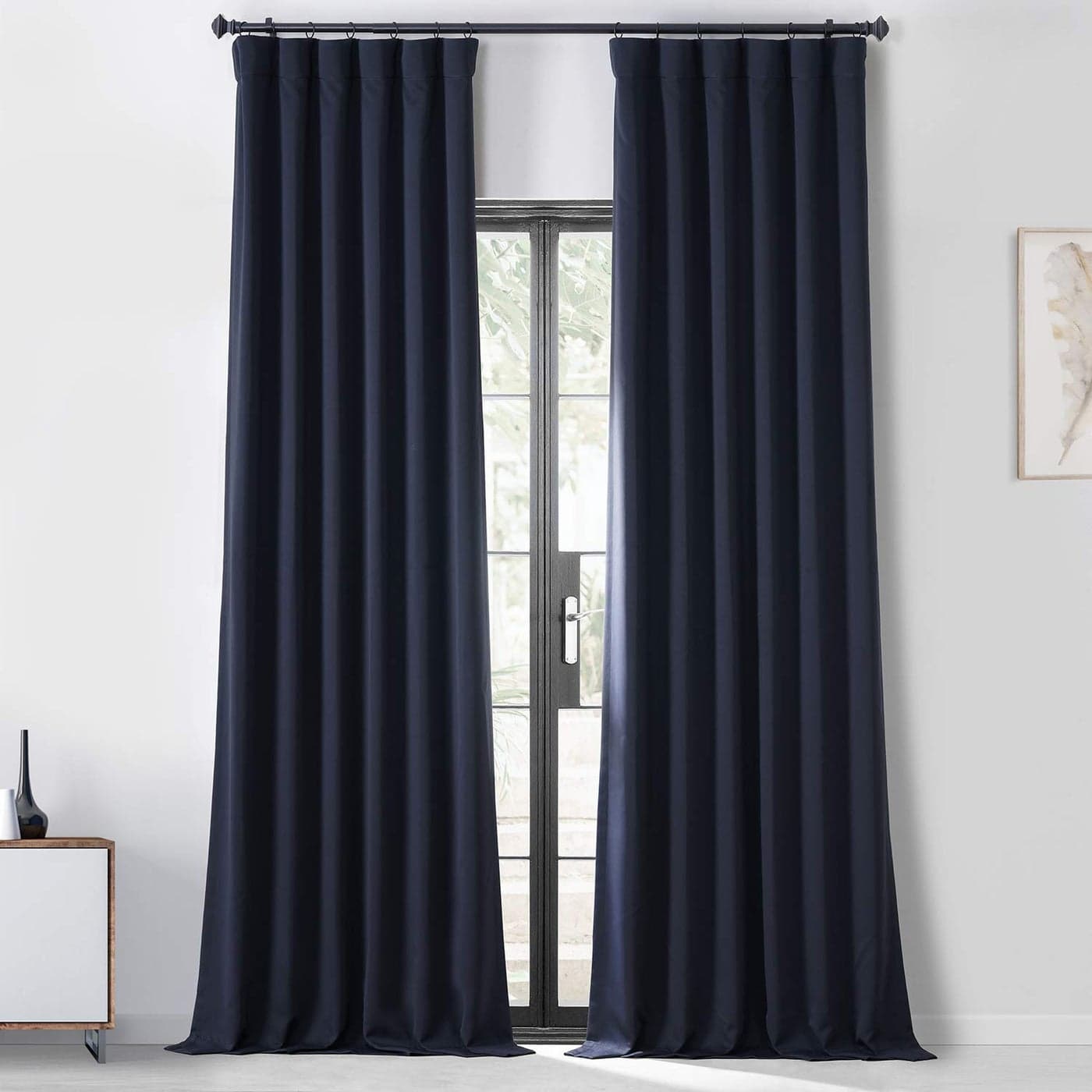 HPD HALF PRICE DRAPES 100 Blackout Curtains for Bedroom Living Room 50 X 108 Performance Woven Solid Thermal Insulated Window Curtain 2 Panels PWBO193810108 Grand Navy