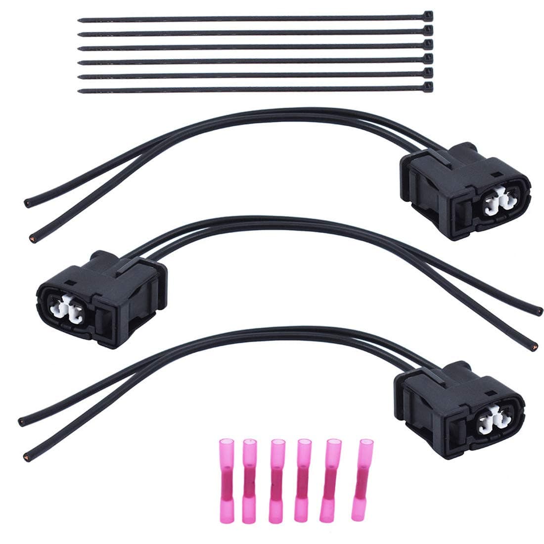 WFLNHB 3 Pcs Ignition Coil Connector Plug with Wires Replacement for Toyota Lexus is300 GS300 SC300