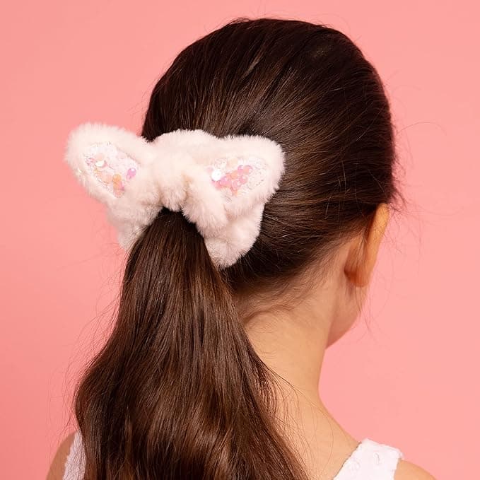 Invisibobble Kids Scrunchie Teddy I 1 x Hair Scrunchies Plush Scrunchies Super Cute I Gifts for Girls I Hair Accessories Fluffy