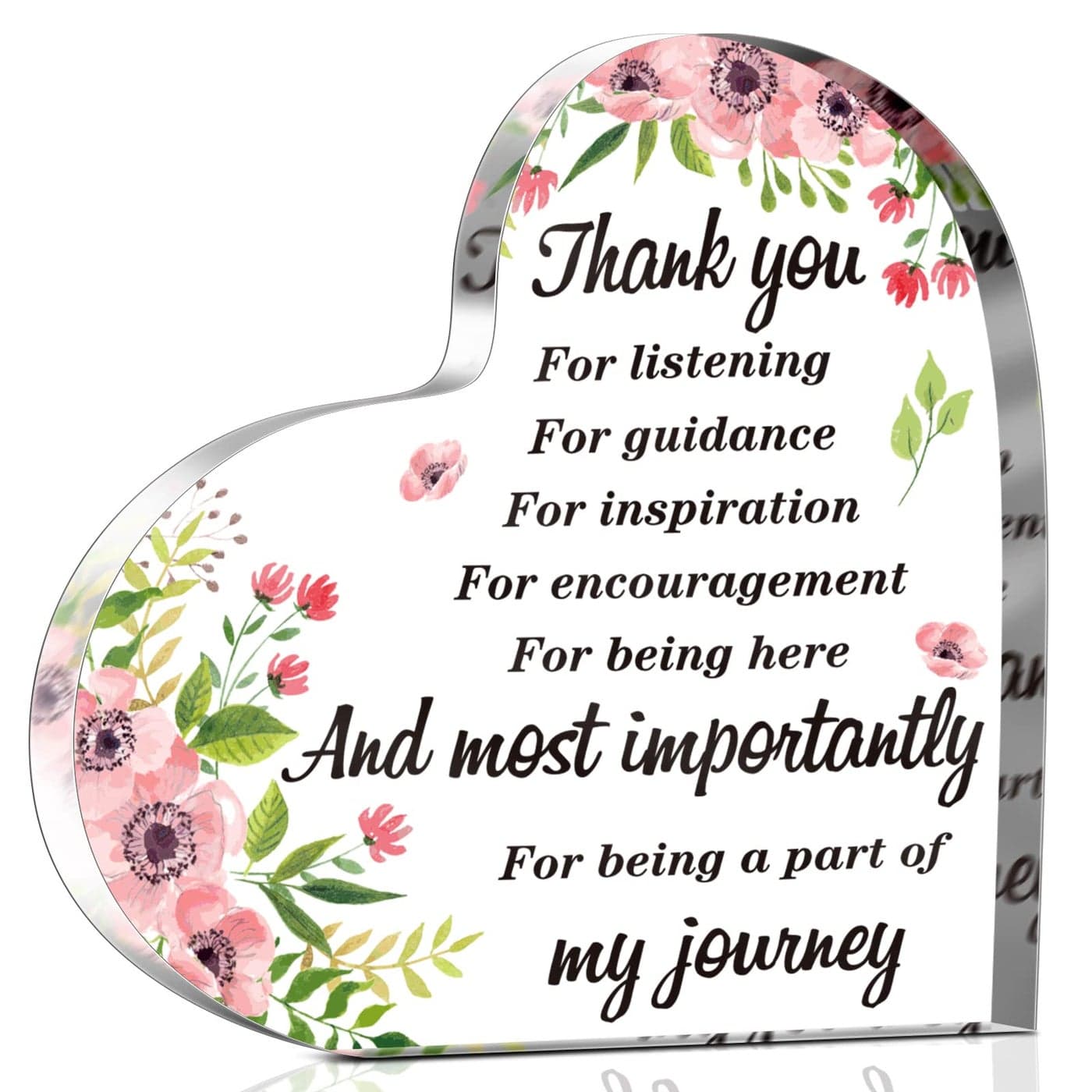 Yinder Thank You Gifts for Women Graduation Desk Decor Gifts for Teacher Coworker Doctor Nurse Leaving Job Inspirational Quotes Farewell Gift for Boss Staff Home Office Desk DecorPoppies
