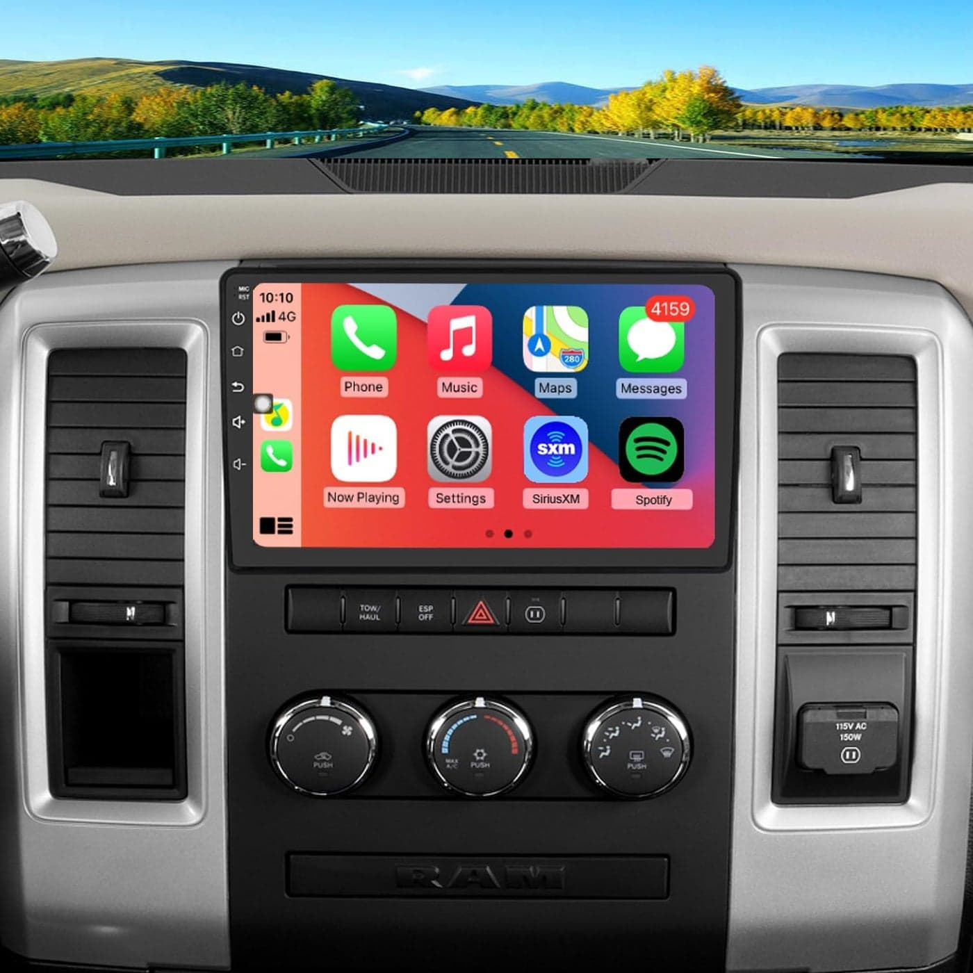 Dodge RAM 1500 2500 3500 Radio Upgrade 2009-2012 with Android Stereo Replacement and Touch Screen