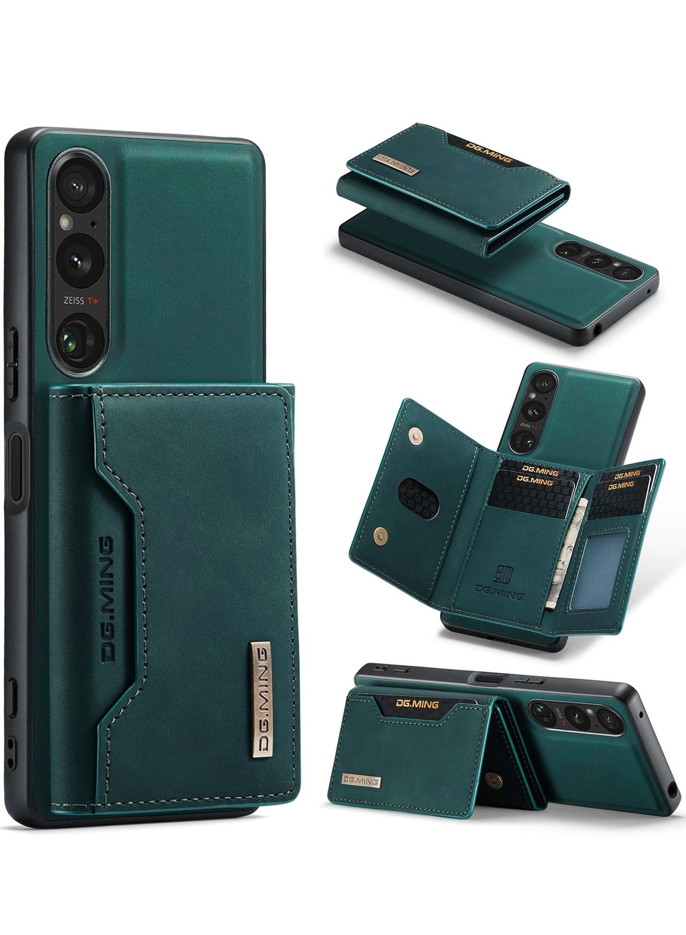 2-in-1 Detachable Wallet Case Compatible with Sony Xperia 1 V with Pocket Card Holder Slim Filt Magnetic Protective Back Cover 6.5-inch