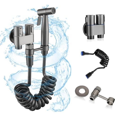 MLD Hand Held Bidet Sprayer for Toilet, Muslim Shower Bidet Hose Toilet Faucet Sprayer Kit, Toliet Jet Spray Bidet Attachment with T Valve, Toilet Water Spray Shower for Washer and Cleaner