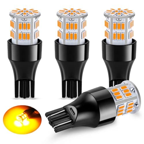 iFunyLED 4PCS 912 921 LED Bulb Turn Signal Light 12V24V Super Bright T15 906 904 902 922 W16W LED Replacement Light Kit Set for Car Tail Brake Turn Signal Blinker Lights Amber Yellow