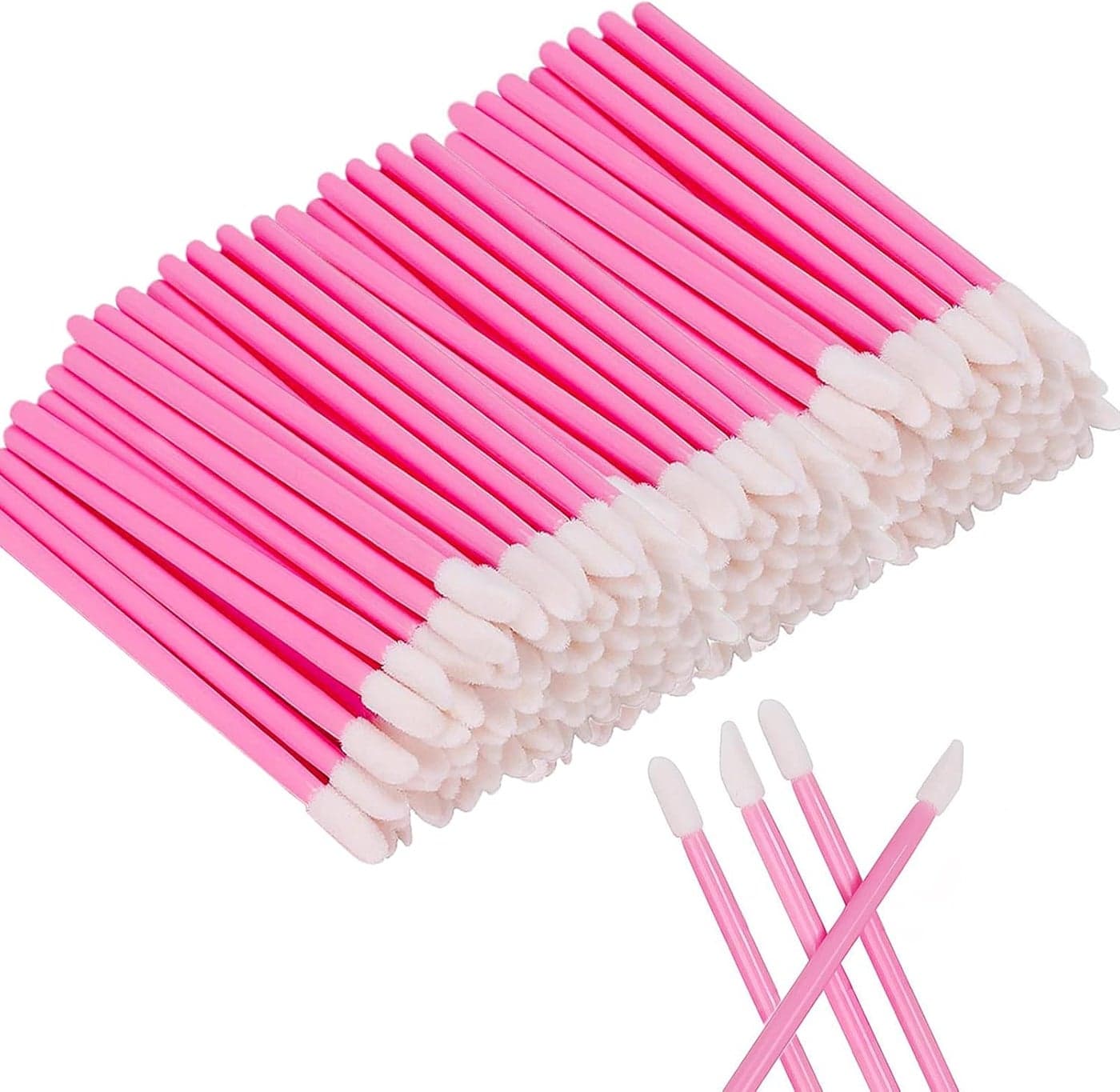 200 PCS Disposable Lip Brush Wands Lipstick Applicator Lip Gloss Concealer Brushes