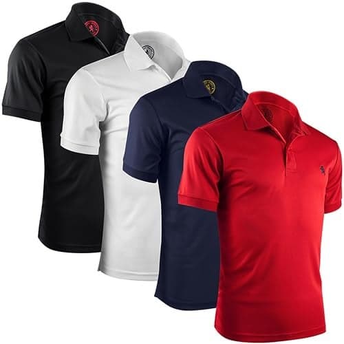 Albert Morris Mens Striped Short Sleeve Polo Shirts 4 Pack - Regular Fit - Multicolor - American Classics - X-Large