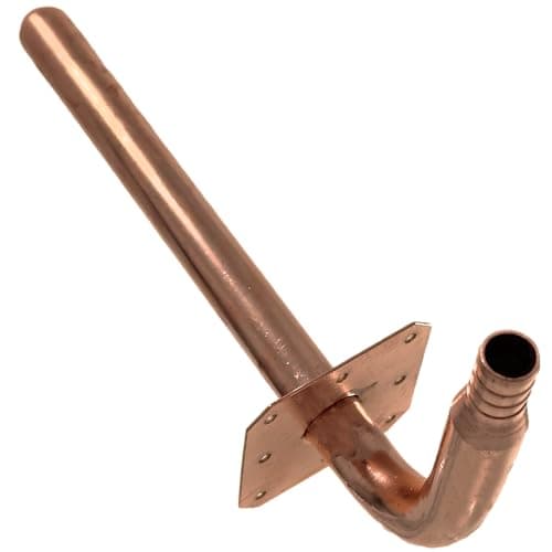 10 Pieces XFITTING Copper STUB Out Elbow for 1/2" PEX TUBING with Ear/Nail Flange 3 1/2" X 8"