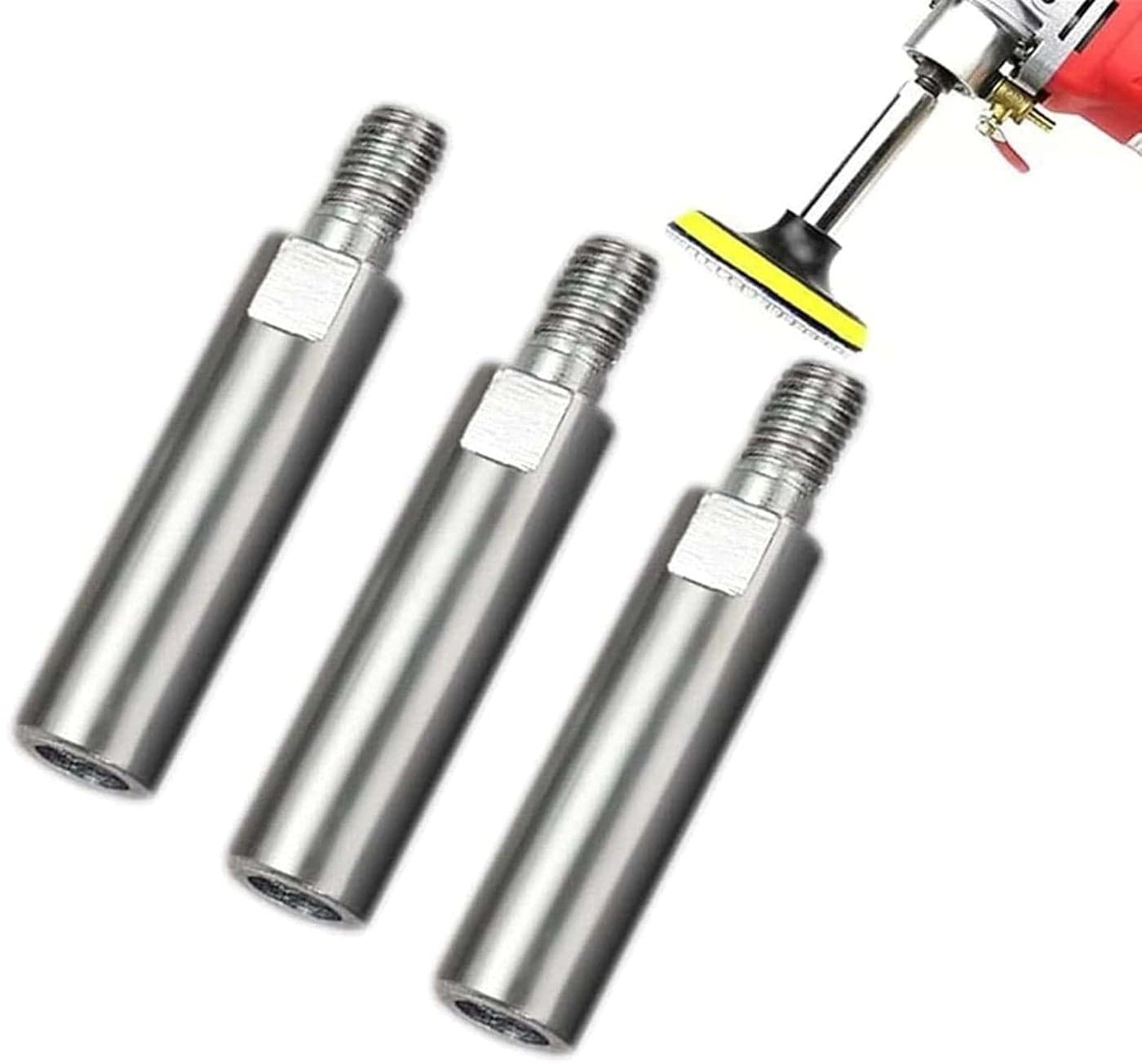 DIY Crafts 1x Rod, 4"inch Extension Shaft, Stainless Steel Alloy Material Rotary Extension Shaft M14 Thread For Electric Rotary Polisher,Car Polisher,Pol(1x Rod, 4"inch Extension Shaft)