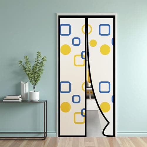 Turtlegrip AC Curtain | Magnetic Thermal Screen with Printed Translucent Design | Insect, Dust & Heat Barrier | Privacy Sheet for Doors | (210x100 cm) | Non-Customizable