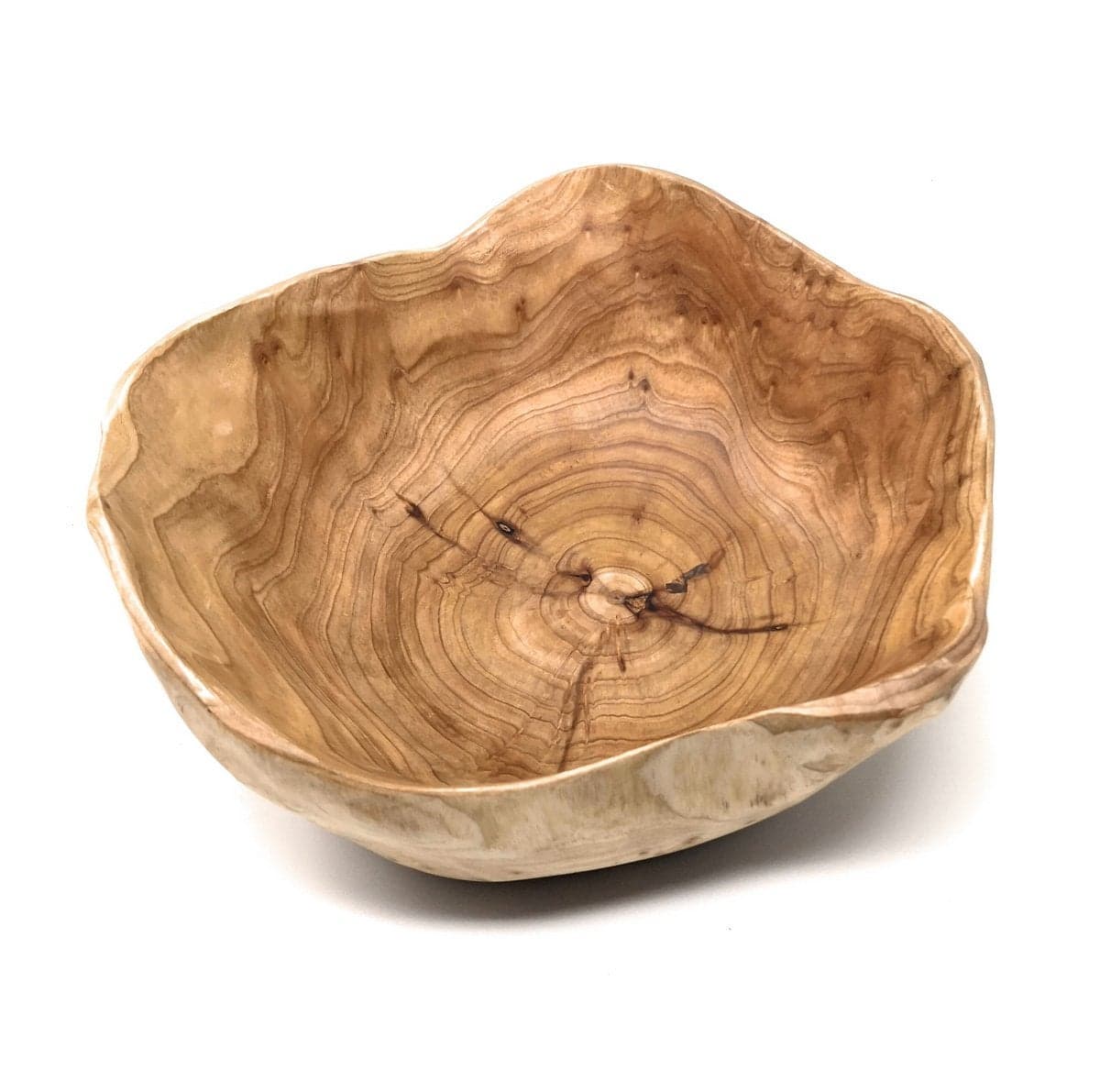 THY COLLECTIBLES Wooden Bowl Handmade Storage Natural Root Wood Crafts Bowl Fruit Salad Serving Bowls Medium 1012