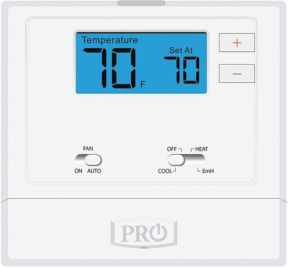PRO1 IAQ T621-2 Non-Programmable Thermostat with Blue Backlight