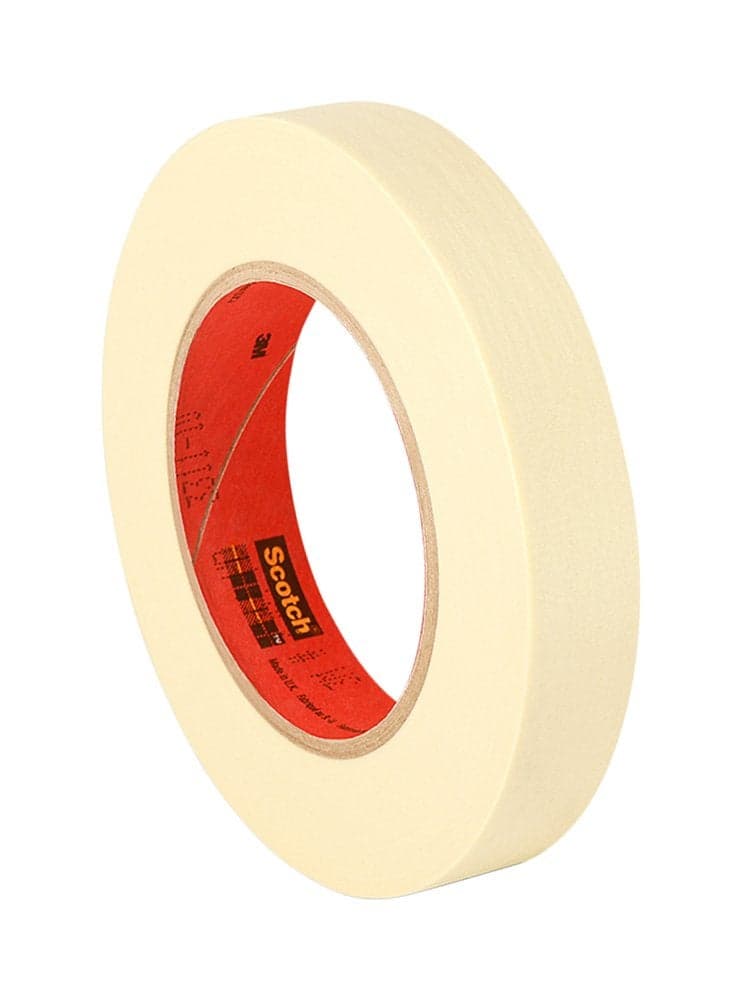 3M 201 1 x 60yd General Use Masking Tape 1 x 60 Yards Roll Crepe Paper Natural