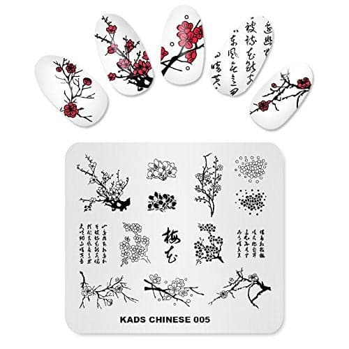 KADS Nail Stamping Plate Chinese Style Geometry Nail Art Stamp Template DIY Image Template Manicure Stamping Plate Stencil Tools CN005