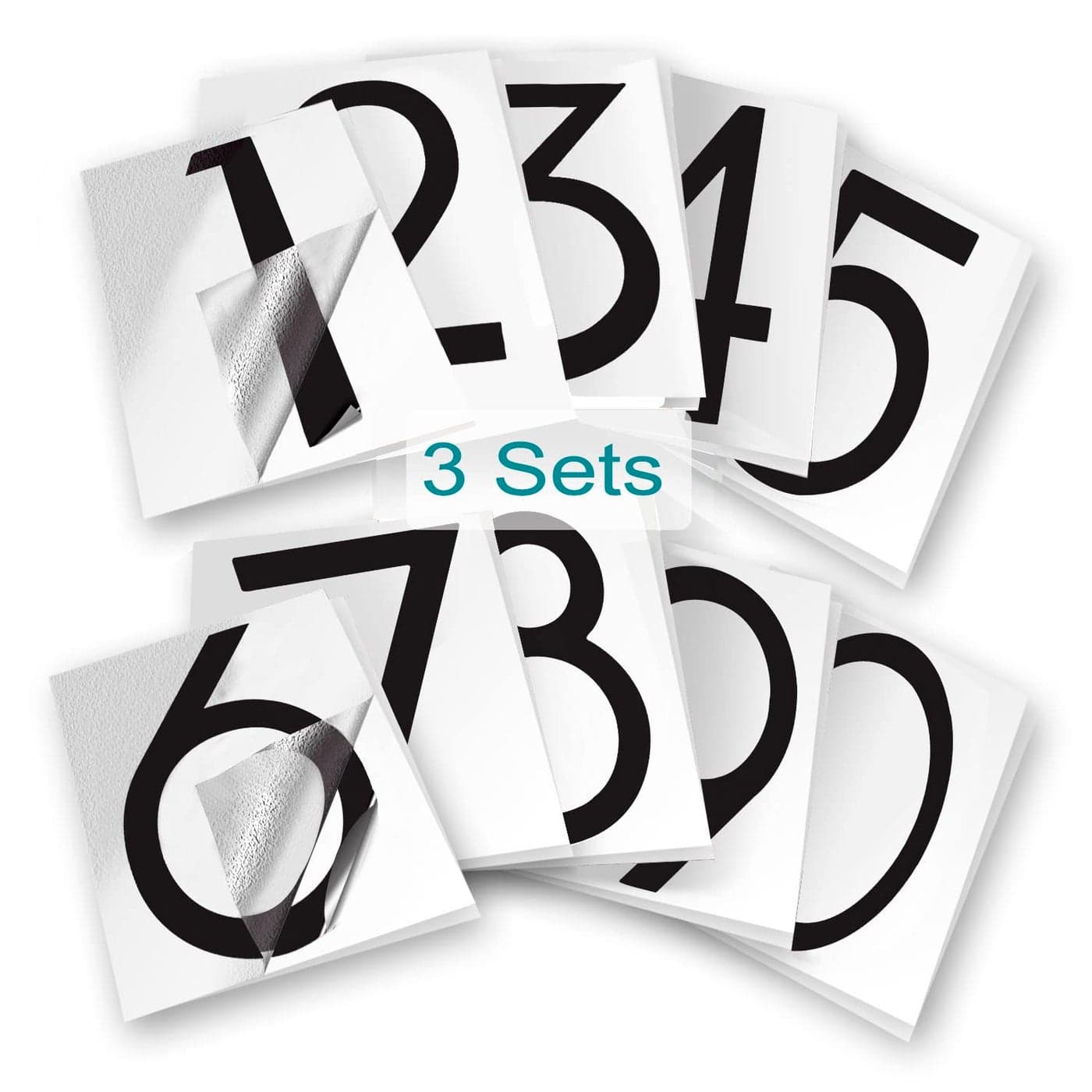 Mailbox Numbers for Outside 2 inch 3 Sets Number Stickers PreCut for Effortless Align Strong Self Adhesive Vinyl House Address Numbers for Mailbox Windows Sign Trash Bin Helmet 2 inchBlack
