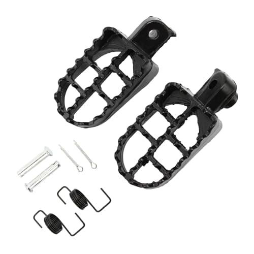 PowerMotor 8mm Aluminium Foot Pegs Rest Footrest Footpegs Fit for XR50 PW50 CRF TW KLX 50cc 70cc 90cc 110cc 125cc TaoTao Dirt Pit Bike Motorcycle Jonway(Black)