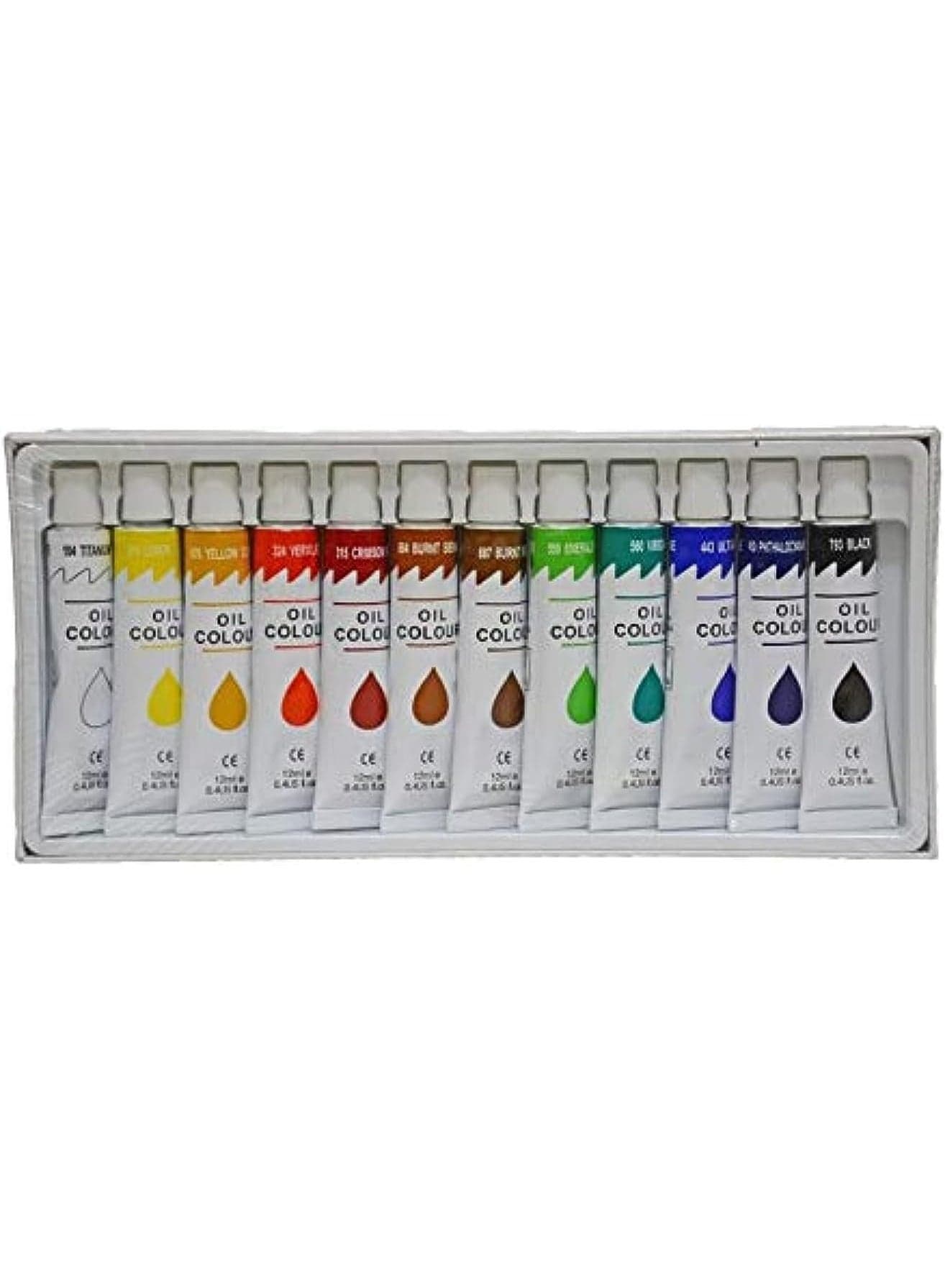 Oil Colour Tube Paint Set 12 colours x 12 ml