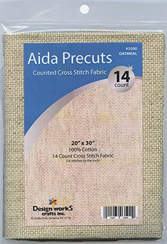 14 Count Aida Fabric PreCut for Counted Cross Stitch Oatmeal