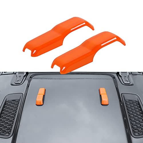 CheroCar JL JT Engine Hood Hinge Cover Decoration Cover Stickers Exterior Accessories for Jeep Wrangler JL JLU Sports Sahara Freedom Rubicon Unlimited 2018-2026 & Gladiator JT 2/4-Door