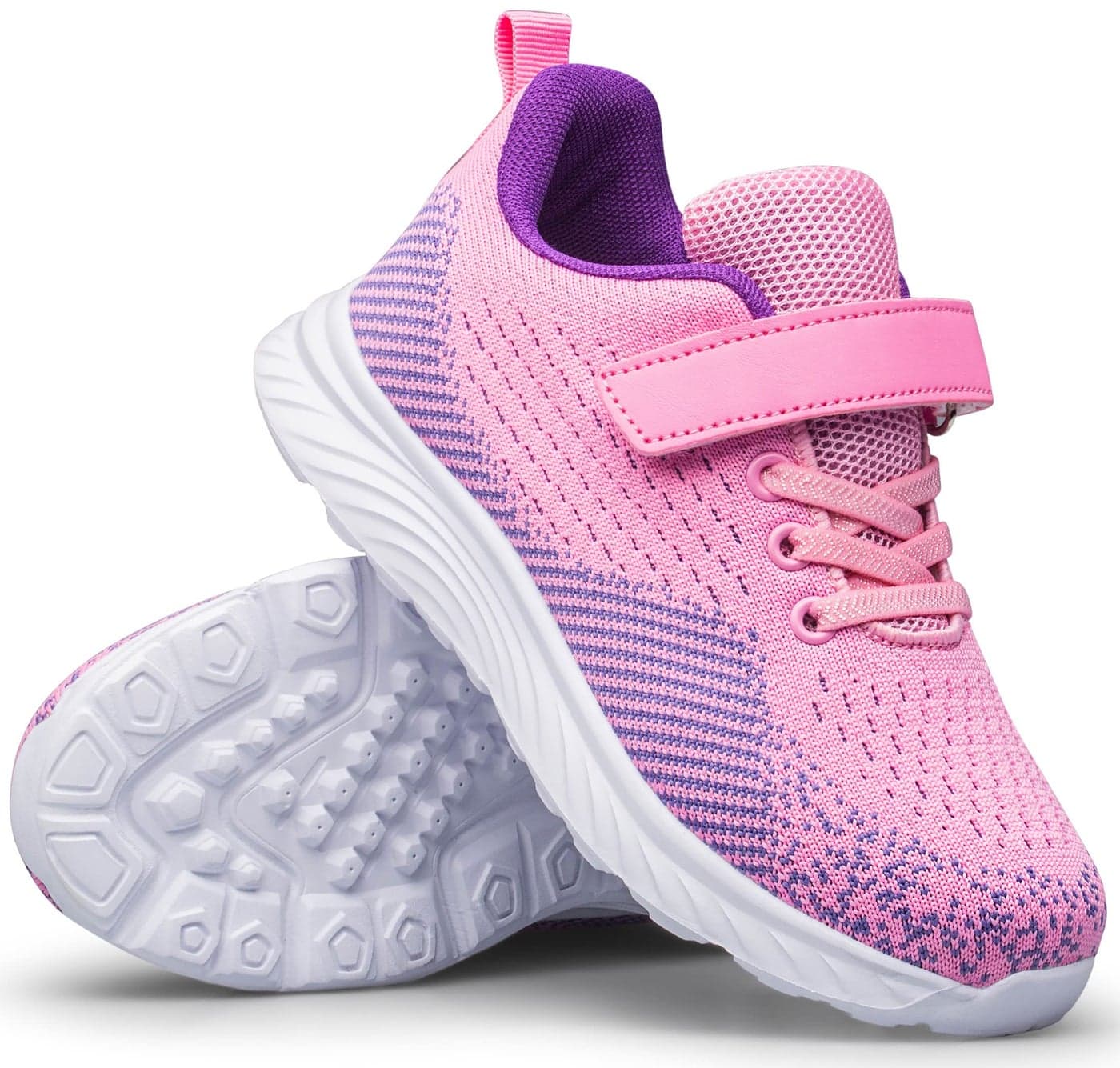 MURDESOT Kids Shoes Toddler Boys Girls Athletic Running Sports Strap Sneakers for Toddler/Little Kid/Big Kid 10 Pink&Purple