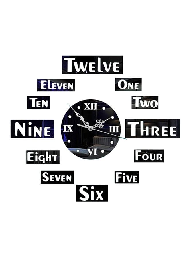 Mirror Wall Clock With Sticker Gold Standard