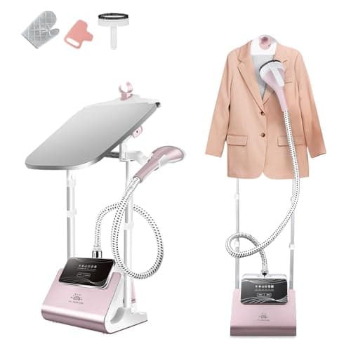 3-in-1 Steam Iron – Adjustable Angle and Height for Horizontal, Vertical, and Inclined Use, 6 Steam Levels, 2.5L Large Water Tank, 2100W Fast Heating,champagne