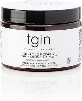 tgin Miracle Repairx Curl Protein Reconstructor CPR For Natural Hair Dry Hair Curly Hair Damaged Hair 12 Oz