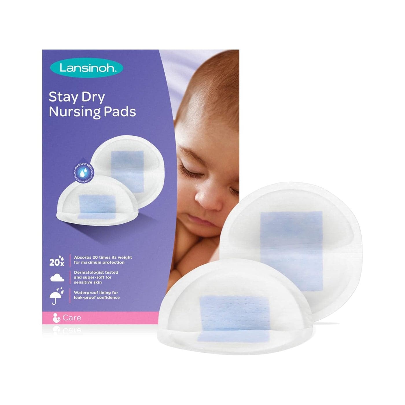 Lansinoh Nursing Pads Stay Dry 60 Each Pack of 8