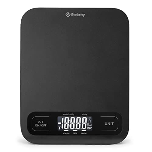 Etekcity Food Kitchen Scale Digital Mechanical Weighing ScaleGrams and Ounces for Weight Loss Baking Cooking Keto and Meal Prep Large Matte Black