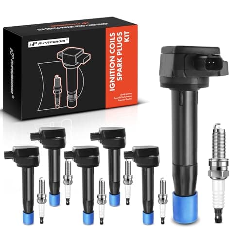 APremium Set of 6 Ignition Coil Pack and Iridium Spark Plugs Compatible with Honda Accord 20082012 Crosstour Odyssey Acura RL TL TSX 35L 37L