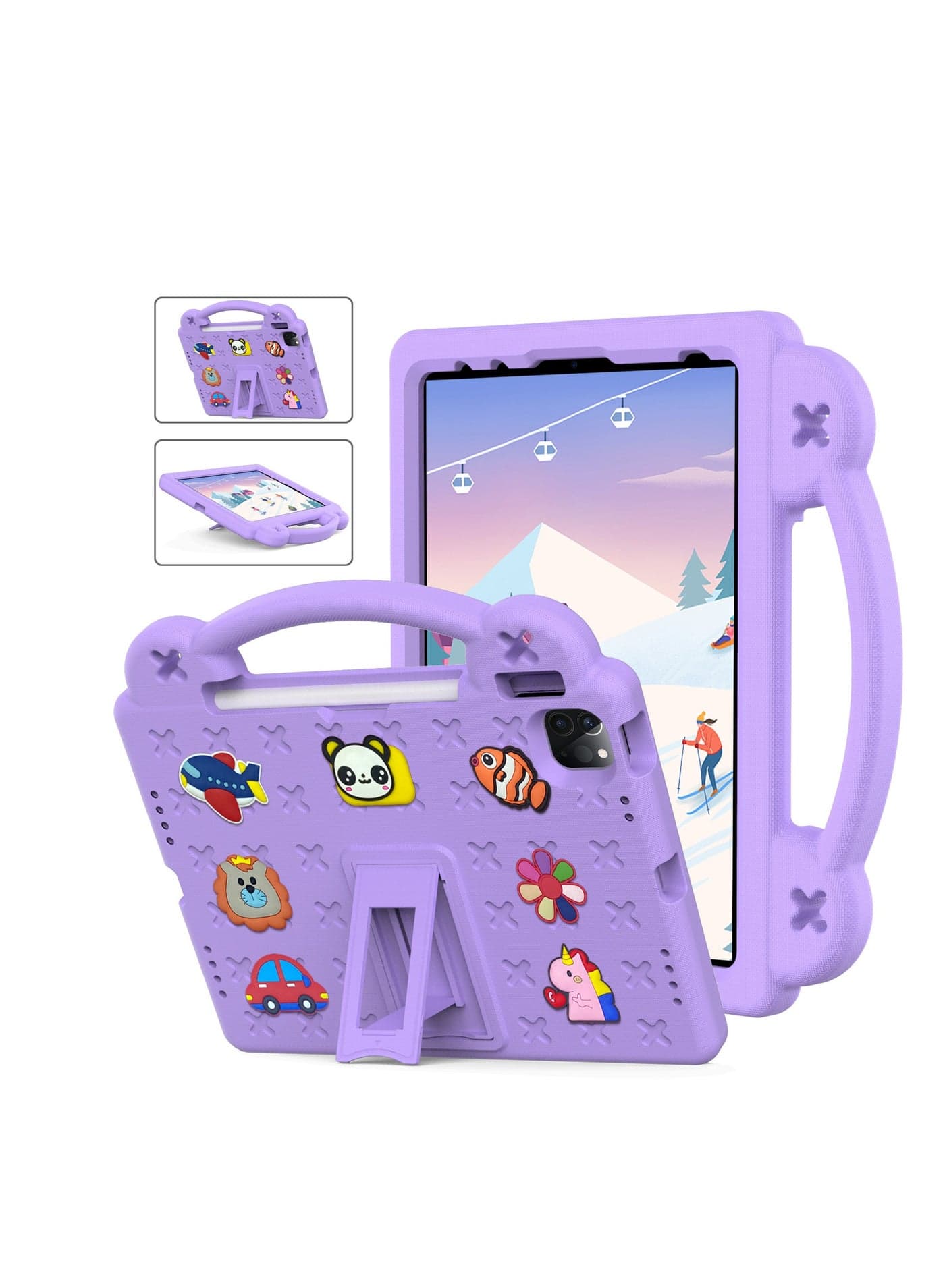 iPad 10 10.9-inch (2022) Tablet Case, Cartoon Cute Handheld Stand with Pen Slot, Drop Protection Case.
