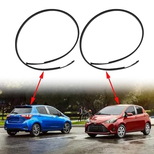 FZJDSD 7555152160 7555252140 Black Left & Right Roof Trim Molding Kit Compatible with Toyota Yaris Hatchback 2006-2016