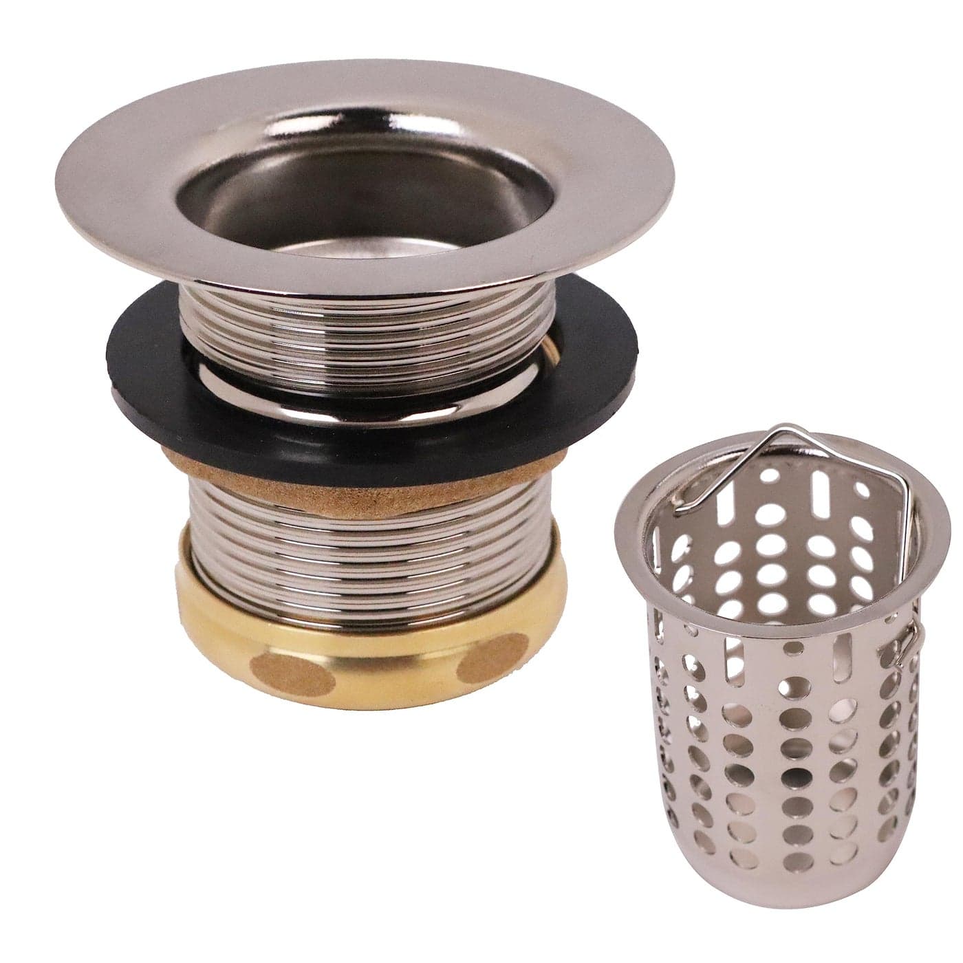 Westbrass D21820 Junior Bar and Laundry Sink Drain Assembly with Removable Strainer Basket Stainless Steel
