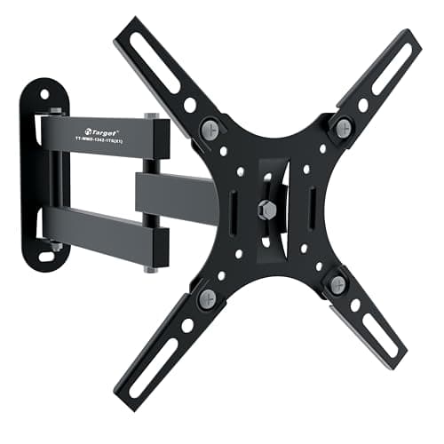 Target TT-WMD-1342-1TS(X1) Full Motion TV Wall Mount, Premium Steel, 13-42 Inch Screen Size, 15kg Load Capacity, 90° Swivel Range, VESA 200x200mm Compatible, Black