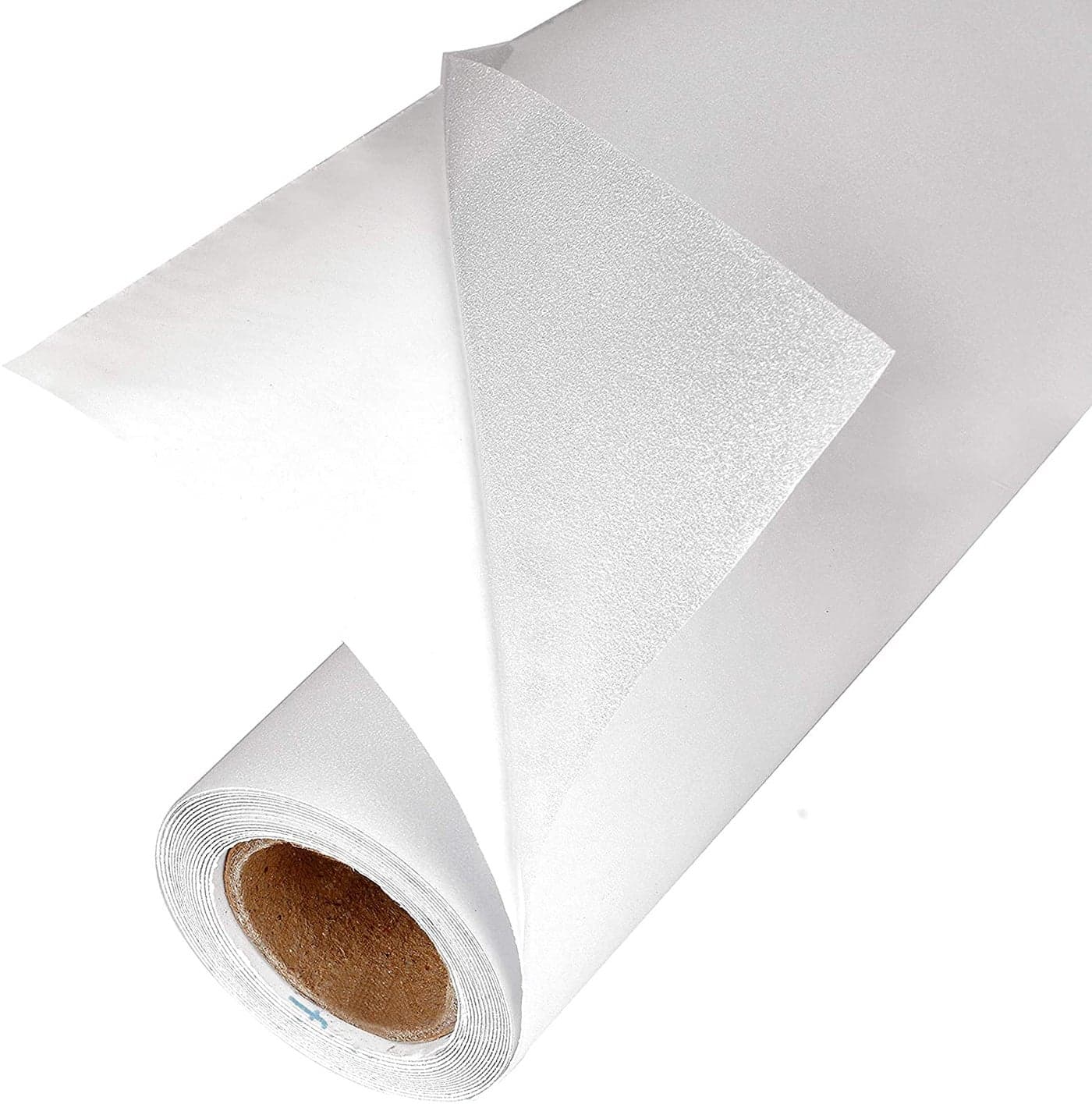 ELECSA 100% Privacy Vinyl Frosted Window Self Adhesive Glass Film Static Cling Glass Film No Glue Anti-UV Window Sticker Non Adhesive (24 Inch X 120 Inch, 100% Privacy Frosted)