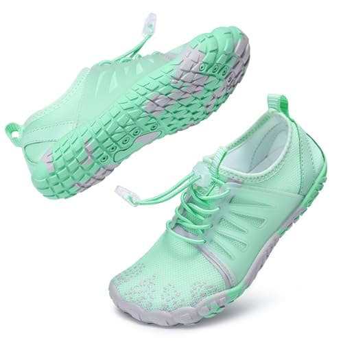 Stelle Kids Water Shoes for Girls Boys Swim Beach Hiking Pool Non-Slip Shoes Barefoots for Toddler/Little/Big Kids(Mint Green,13ML)