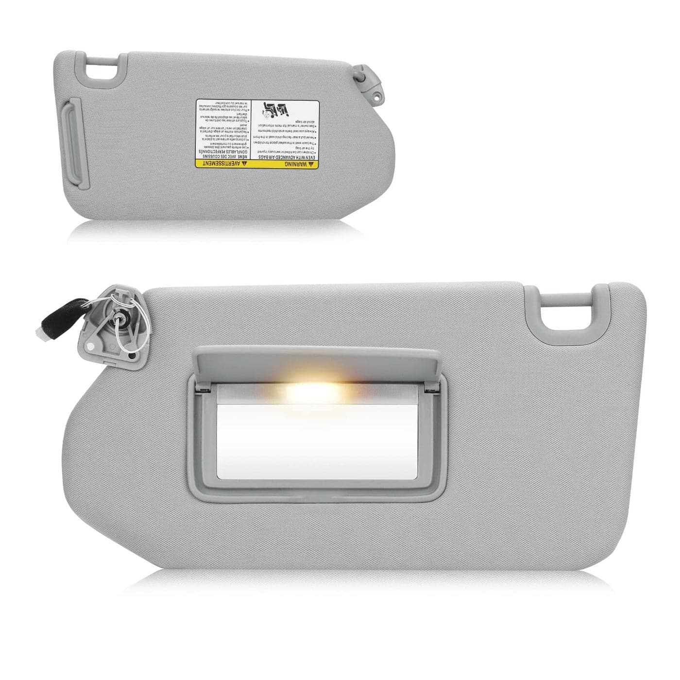 Sun Visor with Light for 20132018 Nissan Pathfinder 20142017 Infiniti QX60 2013 JX35 Left Driver Side Gray Sunvisor Replacement 964019PB0A