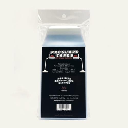 100 PSA Perfect Fit Sleeves Graded Card Sleeves for PSA Slabs More
