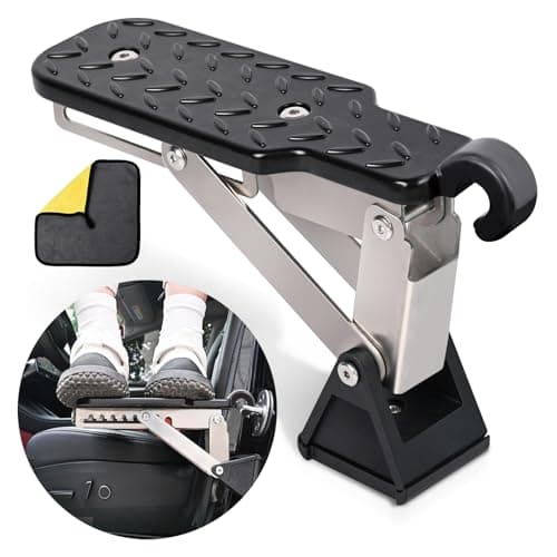 BEASYE Car Door Step, Universal Fit Door Step for Car Roof Access, Adjustable Stand Pedal for Door Latch, Supports Both Feet, Roof Rack Accessories for Most Car, SUV, Vehicles