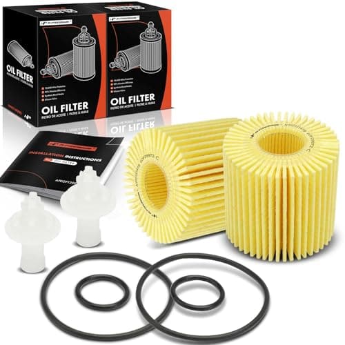 A-Premium 2-PC 10K Miles Protection Oil Filter Compatible with for Toyota RAV4, Tacoma, Highlander, Sienna, Venza & Lexus RX350/450h/450hL, ES300h/350, IS200T/250/300/350, NX200T& Lotus & for Scion