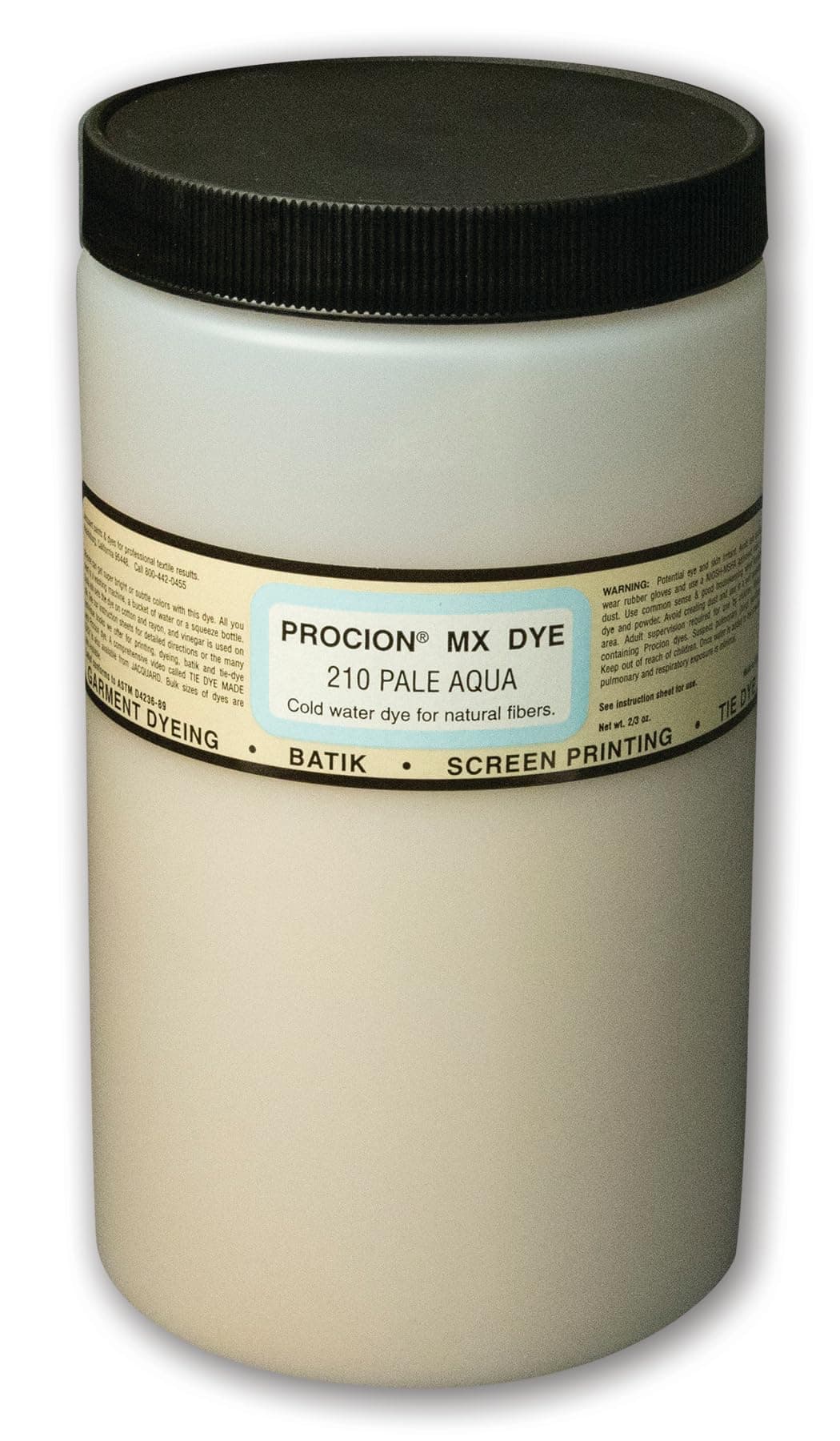 Jacquard Procion Mx Dye - Undisputed King of Tie Dye Powder - Pale Aqua - 1 Lb - Cold Water Fiber Reactive Dye Made in USA