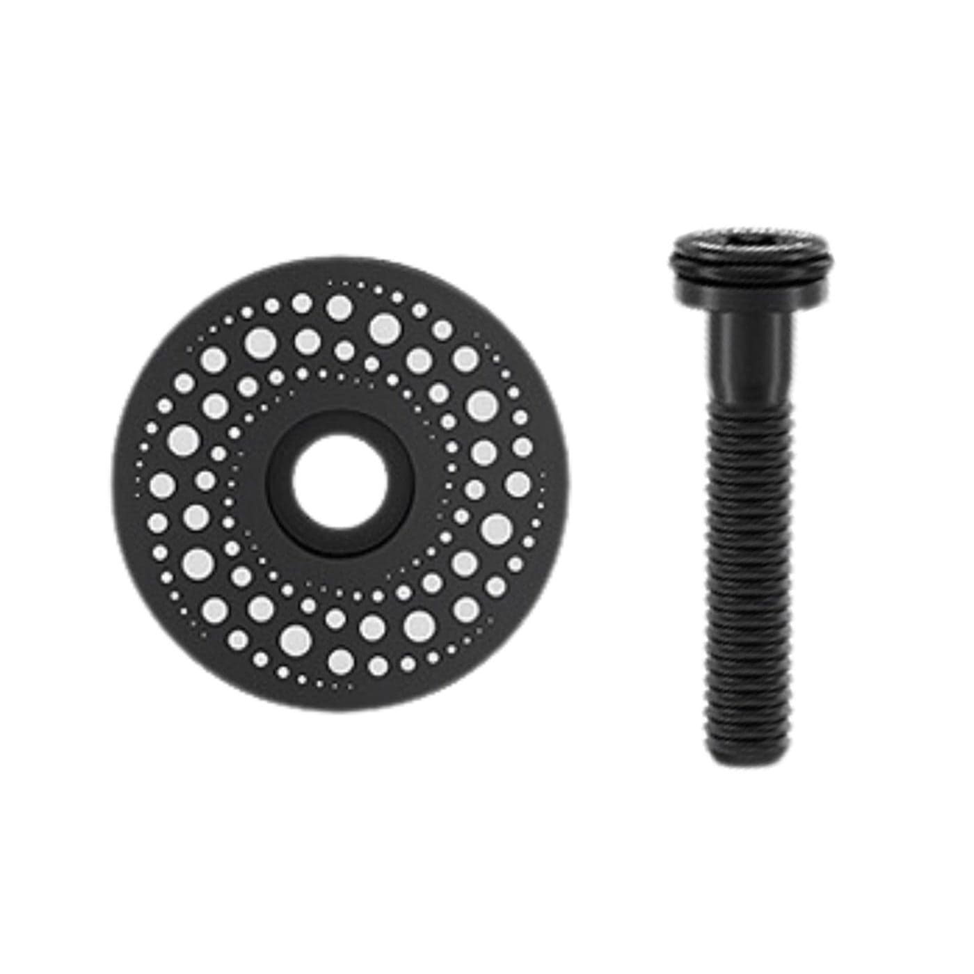 Titanium Alloy Bike Headset Top Cap Stem Cover with Bolt for MTB Mountain Road Bike 118 inch BlackGalaxy
